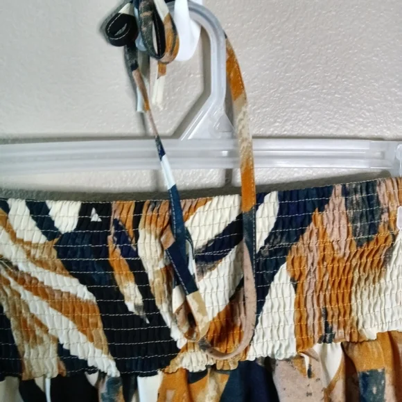 🦋 SHEIN A Line Abstract Print Midi Skirt Size 6 - Picture 3 of 9